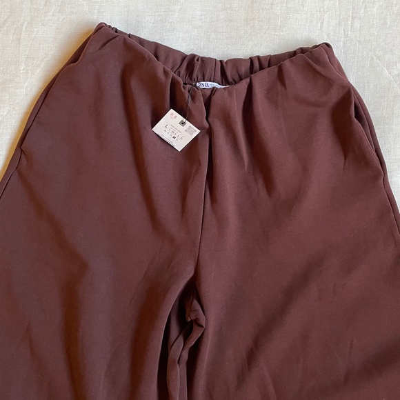 Zara Brown Wide Leg Pants - Picture 2 of 8
